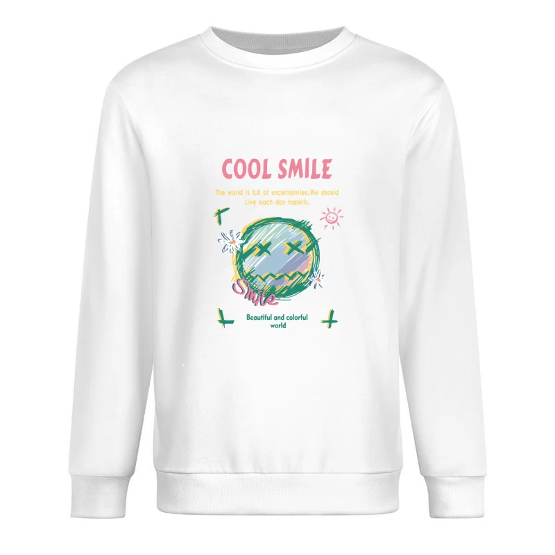 Cooles Lächeln für eine bunte Welt Herren Pullover Sweatshirt
