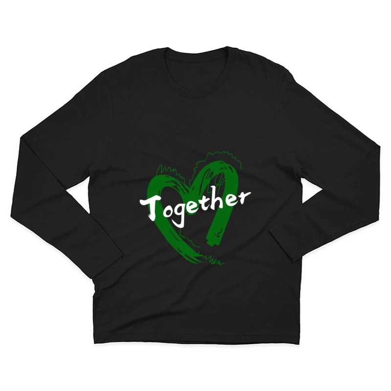 Zusammen Herz Kunst Herren Langarm T-Shirt