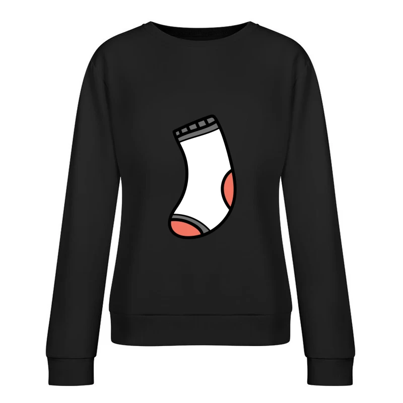 Chaussette blanche avec motifs colorés Femme Sweat-shirt à enfiler