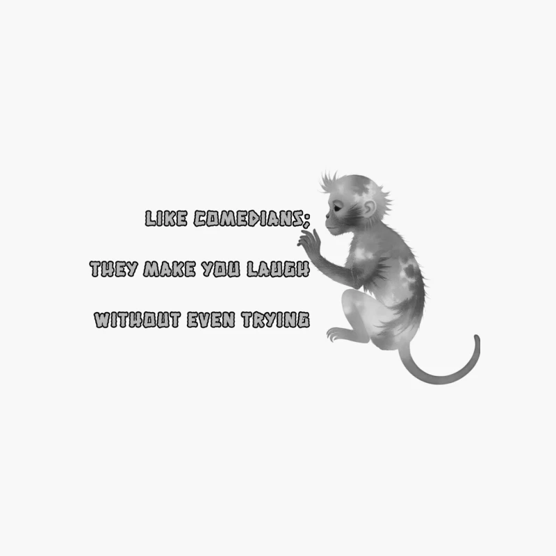 Charming Monkey Humor Cotton Tote Bag