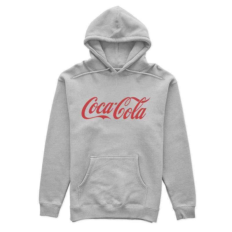 Classic Red Coca-Cola Cursive Logo Female Pullover Hoodie