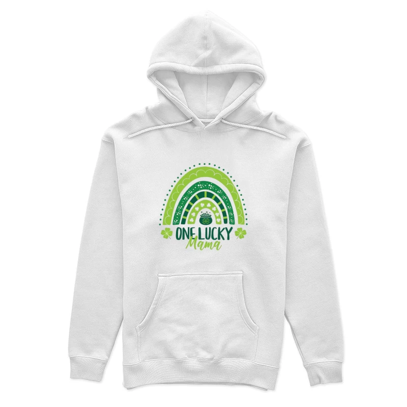 Maman chanceuse avec arc-en-ciel vert Femme Sweat à capuche