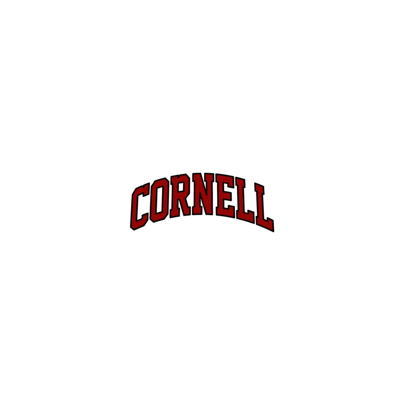 Cornell University Red Arched Text Logo iPhone Case