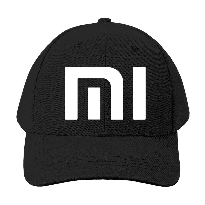 Minimalist Xiaomi Logo Design in Gray Baseball Cap