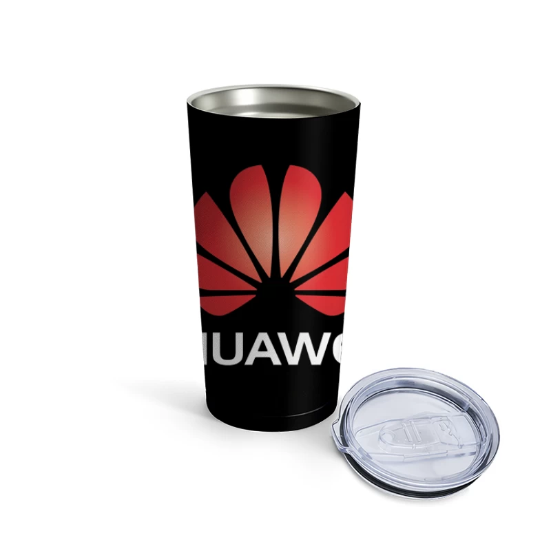 Huawei Red Corporate Logo Design Travel Mug