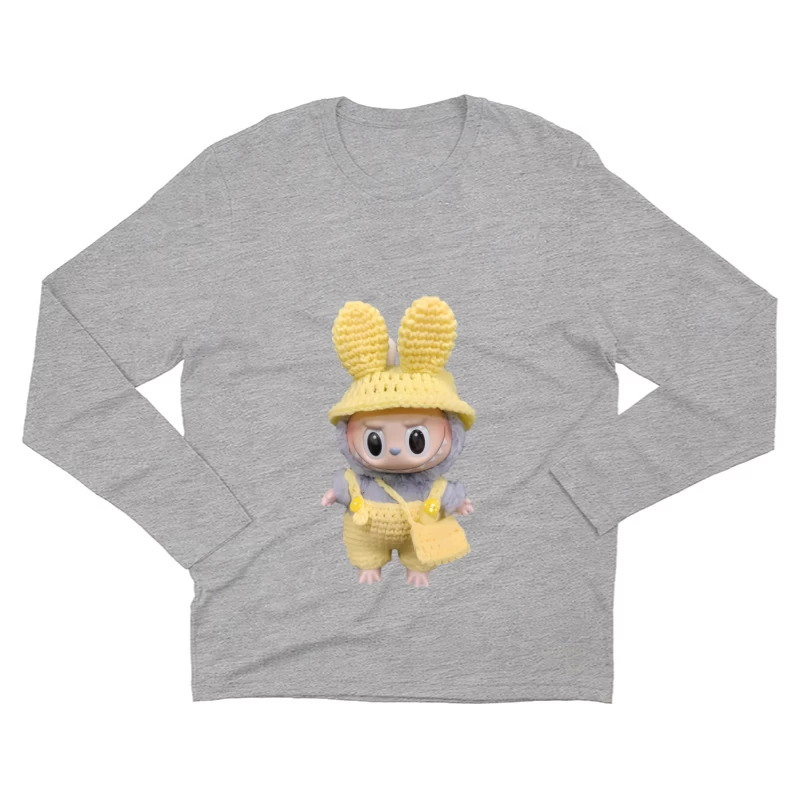 Plüschfigur mit Häkeloutfit Herren Langarm T-Shirt