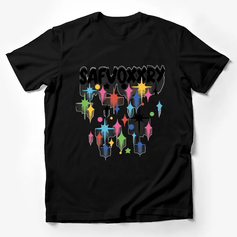 Bunte Sternenmuster Herren T-Shirt