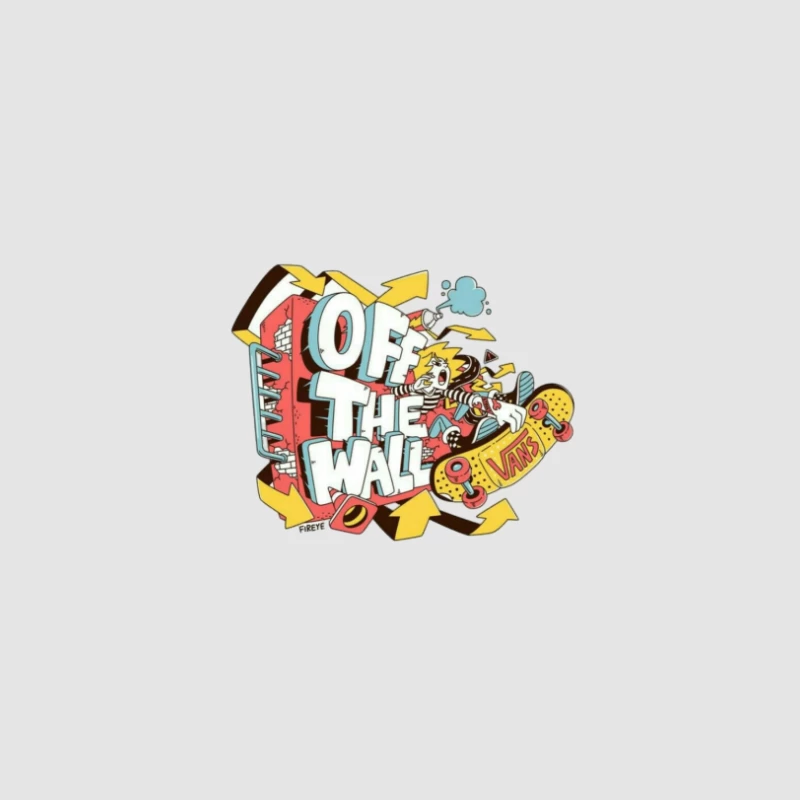 Vans Off The Wall Skateboard Design Damen Pullover Hoodie