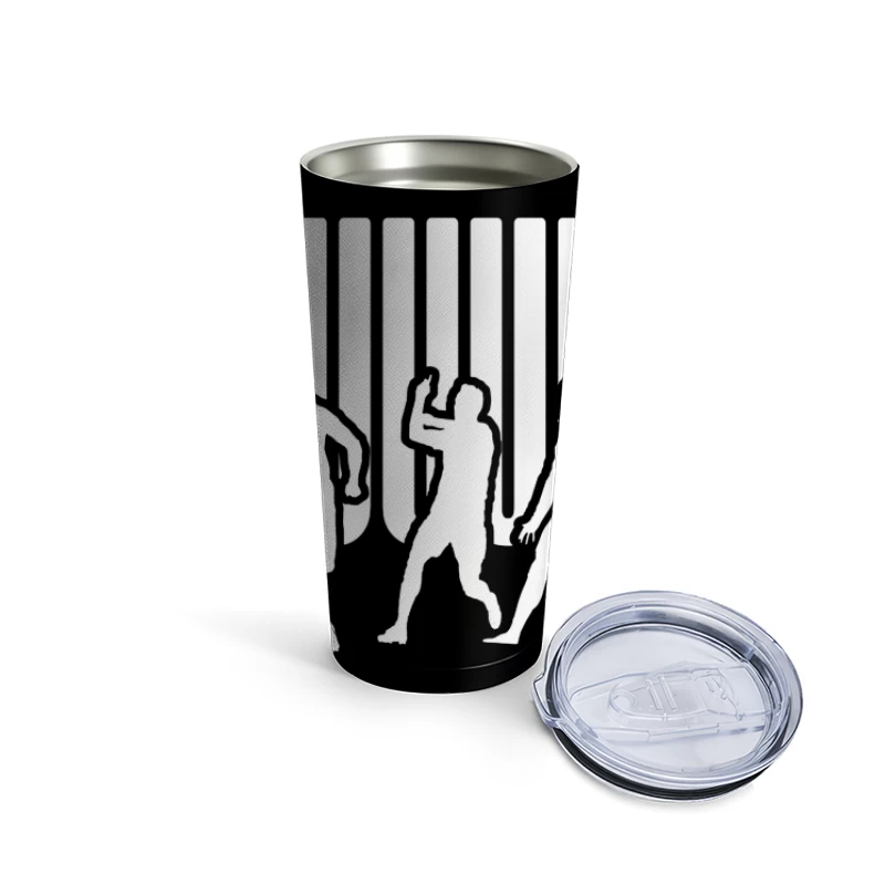 Dancing Silhouettes in Motion Travel Mug