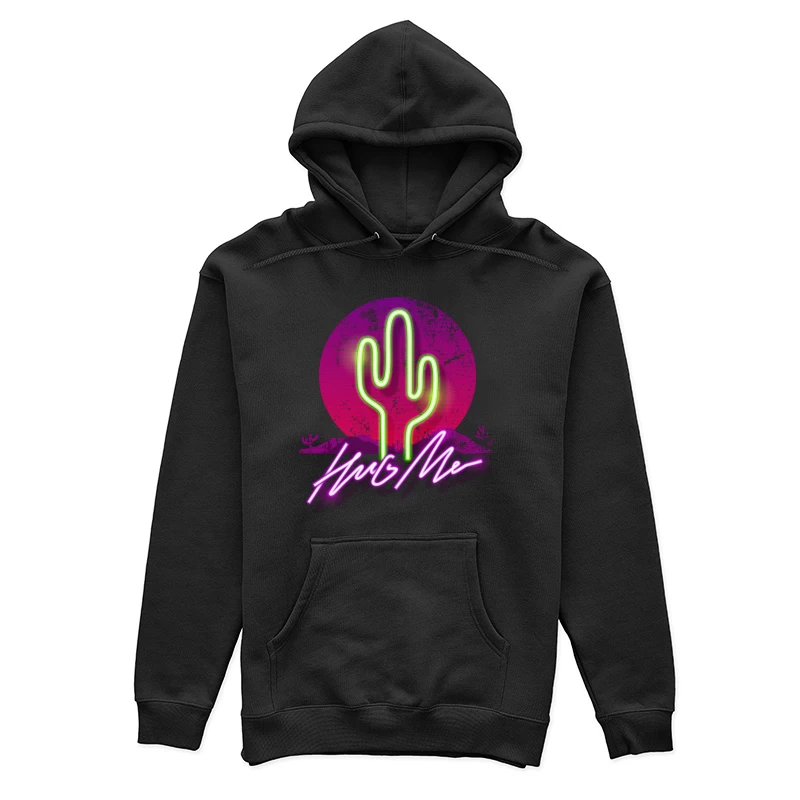 Cactus Néon et Coucher de Soleil Femme Sweat à capuche