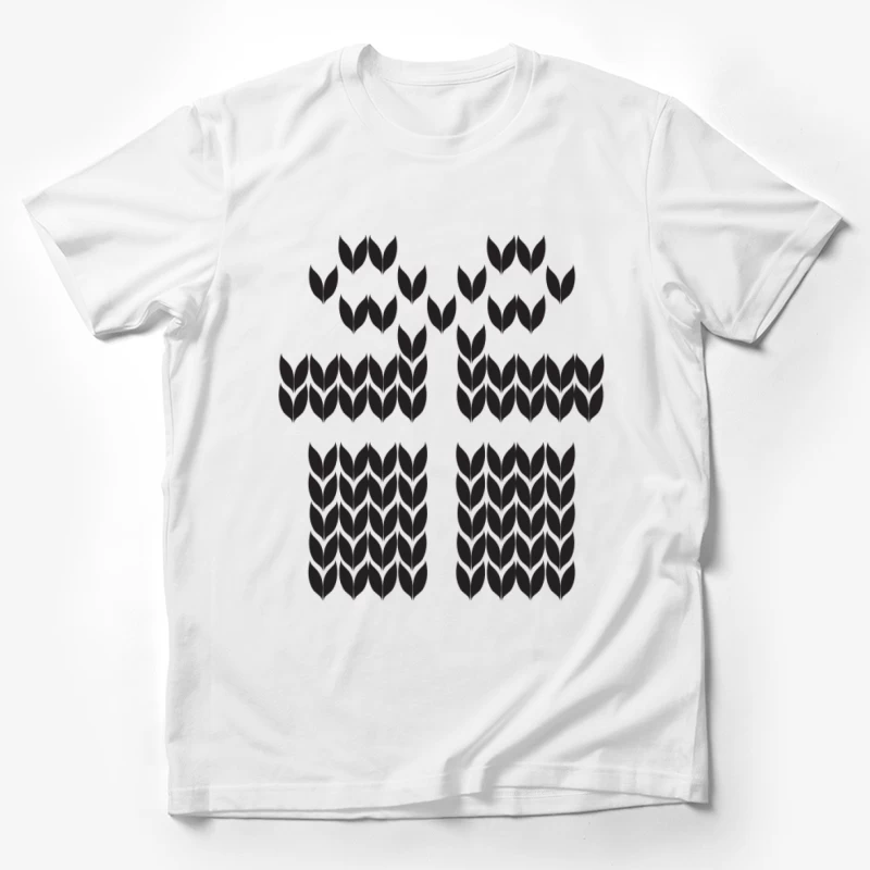 Motif de feuilles symétriques Homme T-Shirt