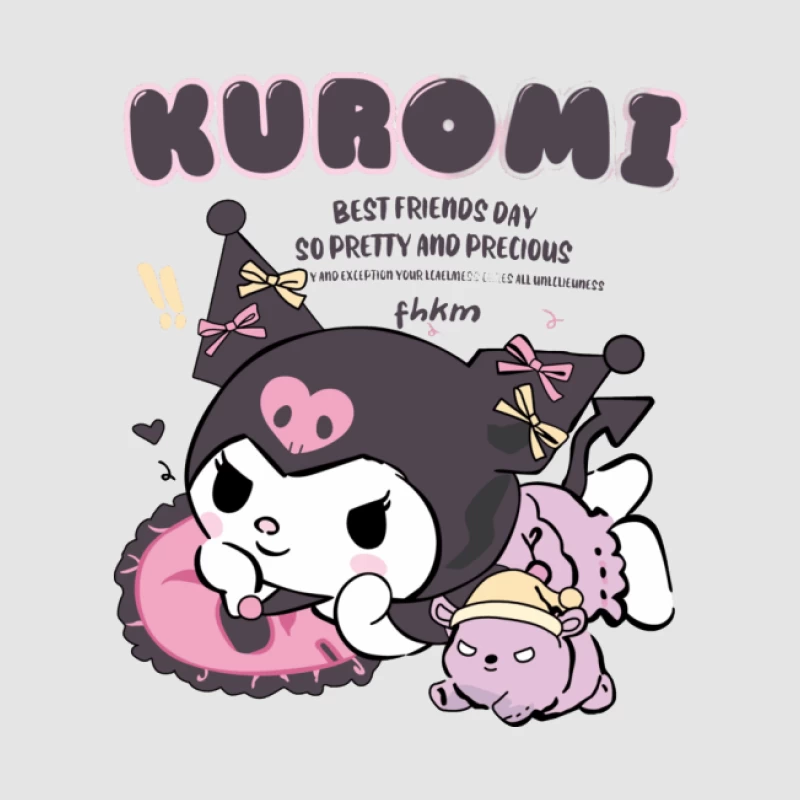 Kuromi und Freund: Niedliche Lieblinge Herren Pullover Hoodie