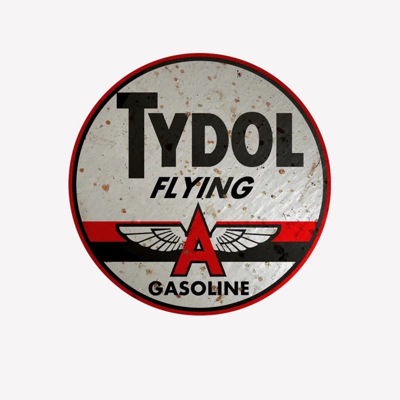 Vintage Tydol Flying A Gasoline Station Logo Sign Male T-Shirt