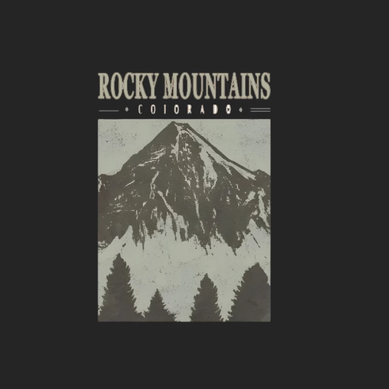 Rocky Mountains Illustration in Colorado Herren Pullover Sweatshirt