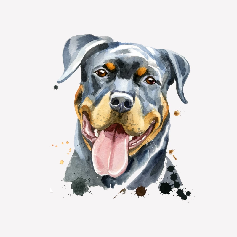 Portrait artistique de Rottweiler Femme T-Shirt