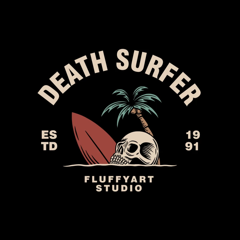 Death Surfer Studio Logo Tapestry