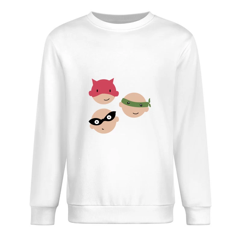Visages de Super-héros Amusants Homme Sweat-shirt à enfiler