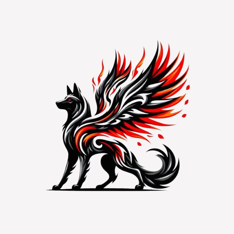 Winged Wolf Fantasy Art Male T-Shirt