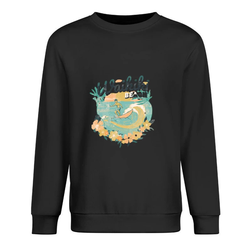 Surfen am Waikiki Beach Herren Pullover Sweatshirt