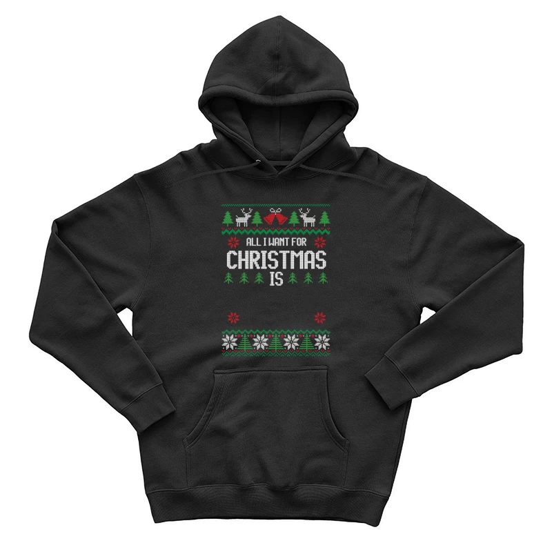 Motif de Noël tricoté avec texte festif Homme Sweat à capuche