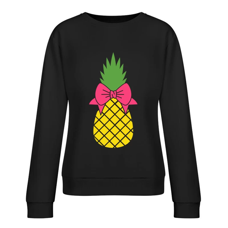Ananas avec nœud rose Femme Sweat-shirt à enfiler