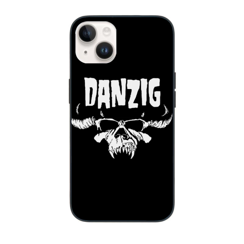 Danzig Band Gothic Skull Logo Design iPhone Case