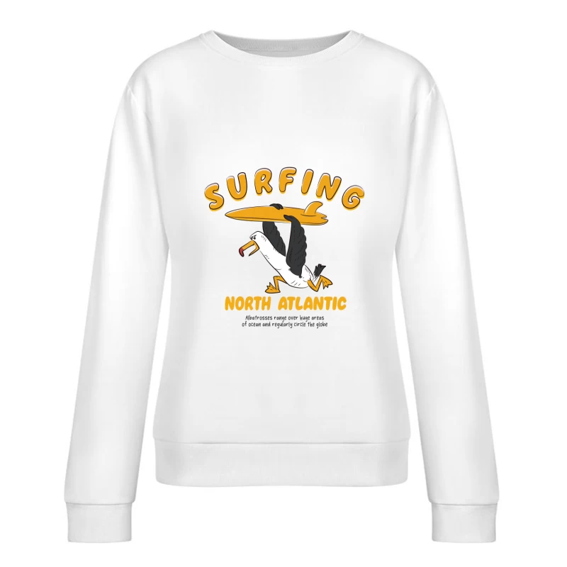 Surfing Adventure in the North Atlantic Female Pullover Sweatshirt