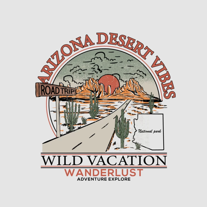 Arizona-Wüste Abenteuerausflug Herren Pullover Hoodie
