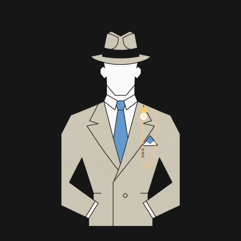 Minimalist Illustration of Invisible Man in Formal Attire Female Long Sleeve T-Shirt