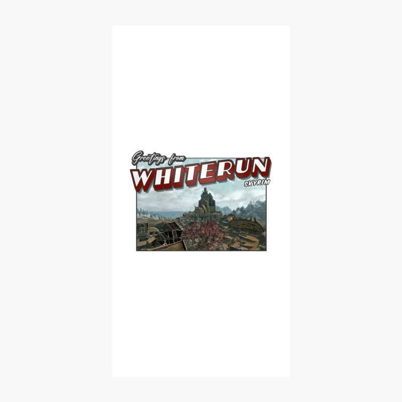 Greetings from Whiterun: A Skyrim Fantasy Postcard iPhone Case
