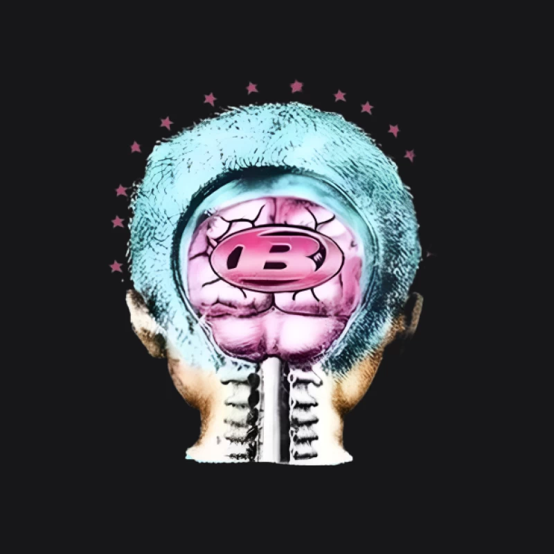 Cerveau Rétro avec Logo Homme Sweat à capuche