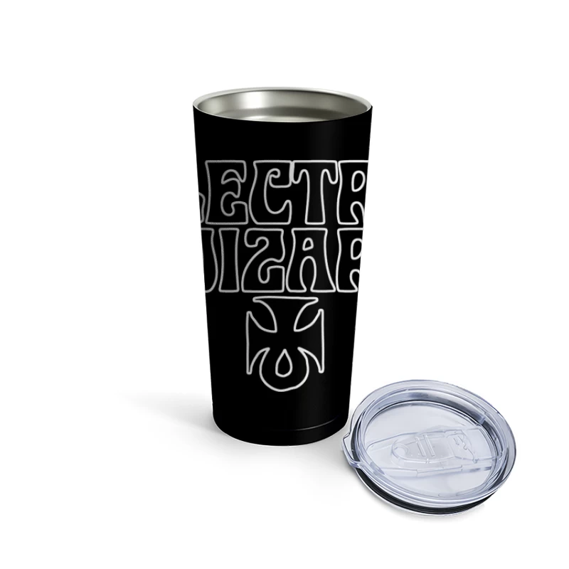 Electric Wizard Doom Metal Band Logo with Iron Cross Travel Mug