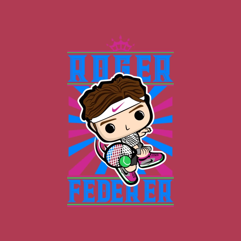 Roger Federer Cartoon Character iPhone Case