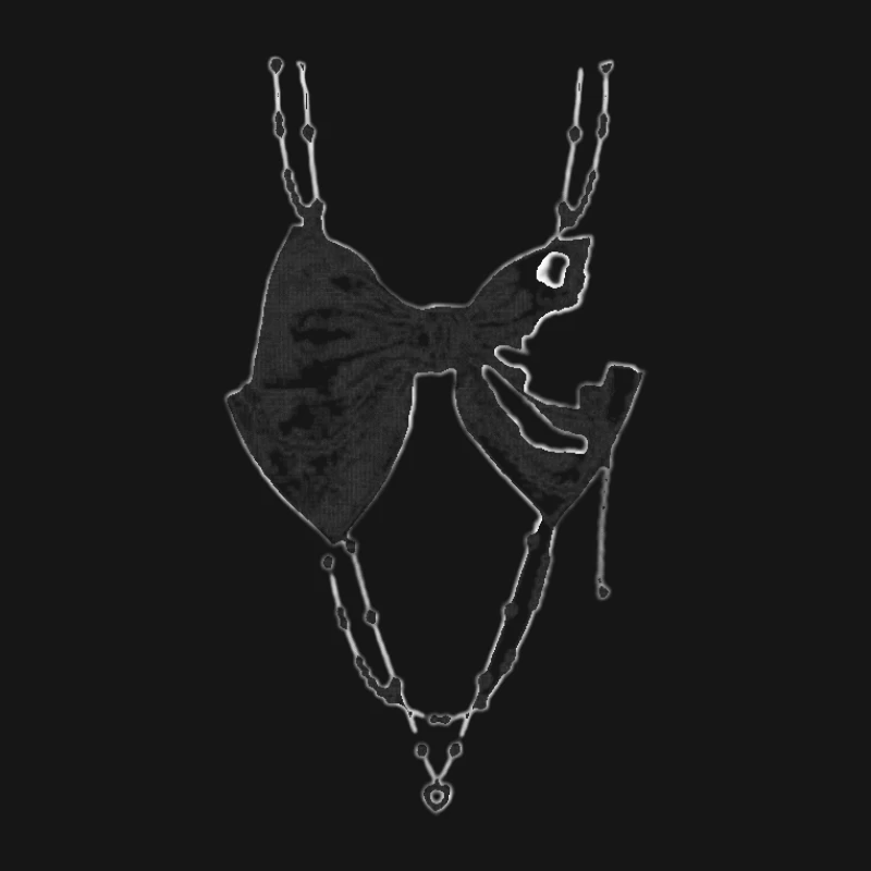Schmuck mit Schleifenanhänger Herren Langarm T-Shirt