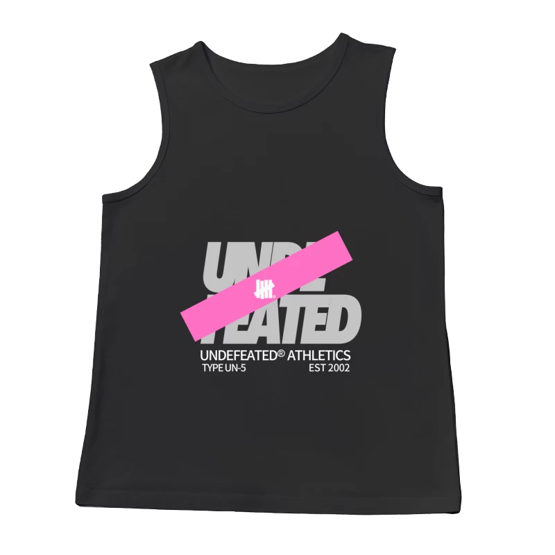 Undefeated Athletics Logo Design mit pinkem Balken Herren Tanktops