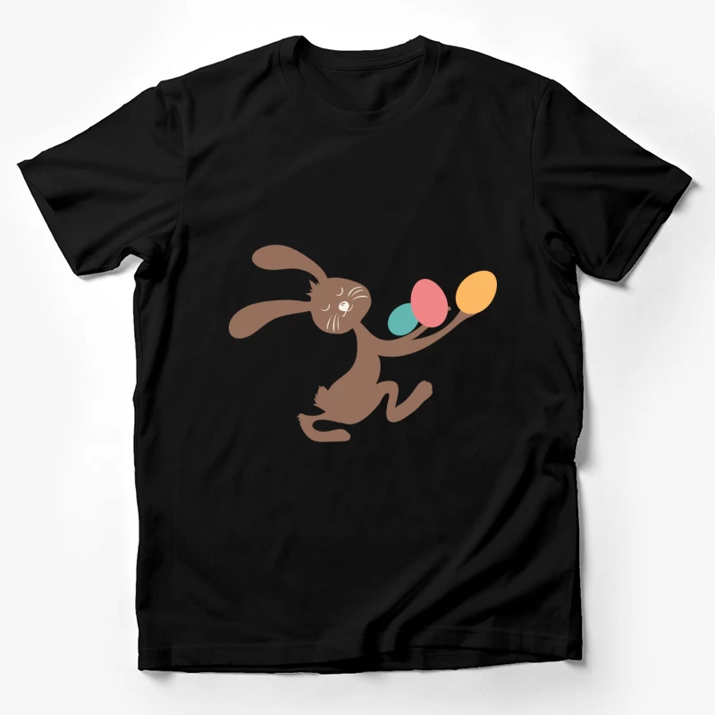Lapin jouant avec des œufs colorés Homme T-Shirt