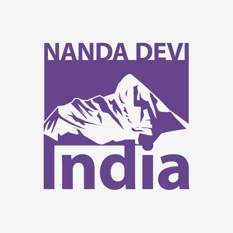 Nanda Devi Berglogo in Indien Herren Langarm T-Shirt