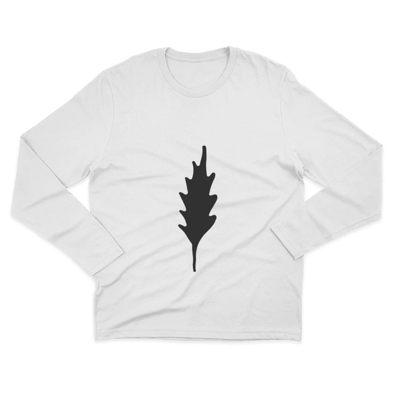 Silhouette de feuille de chêne Homme Manches Longues T-Shirt