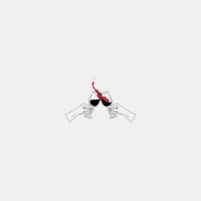 Minimalist Wine Toast with Splashing Red Wine Male Tank Top