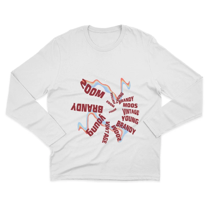 Kreatives Textdesign mit dynamischen Formen Herren Langarm T-Shirt