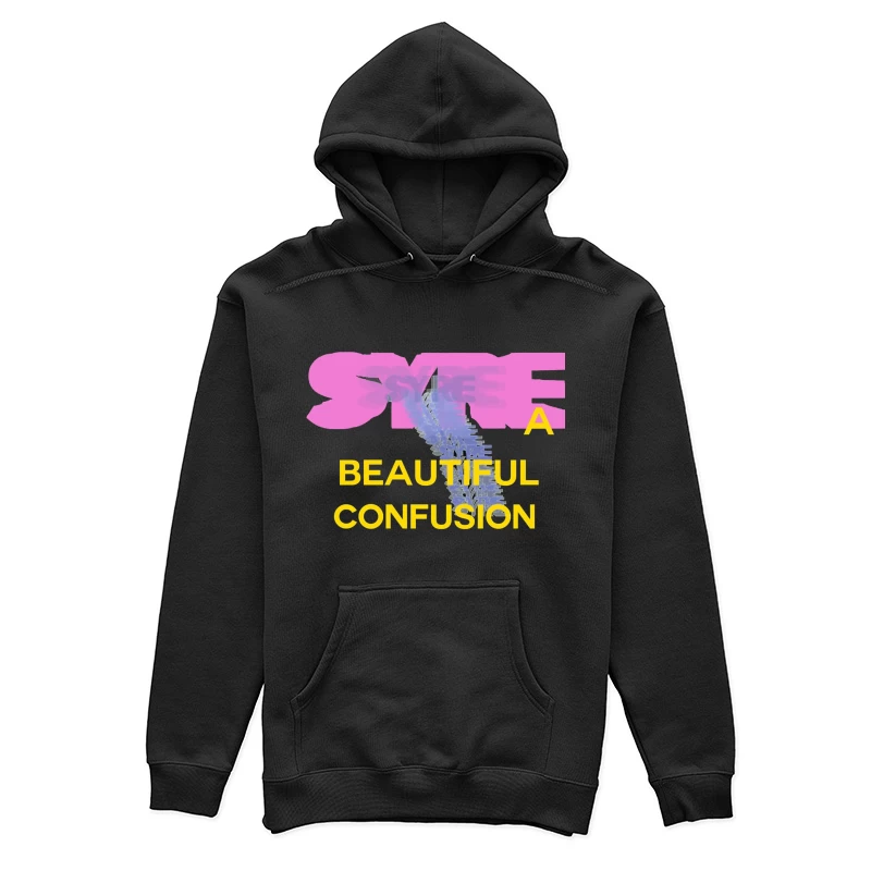 Beautiful Confusion: Abstract Typography Design Female Pullover Hoodie