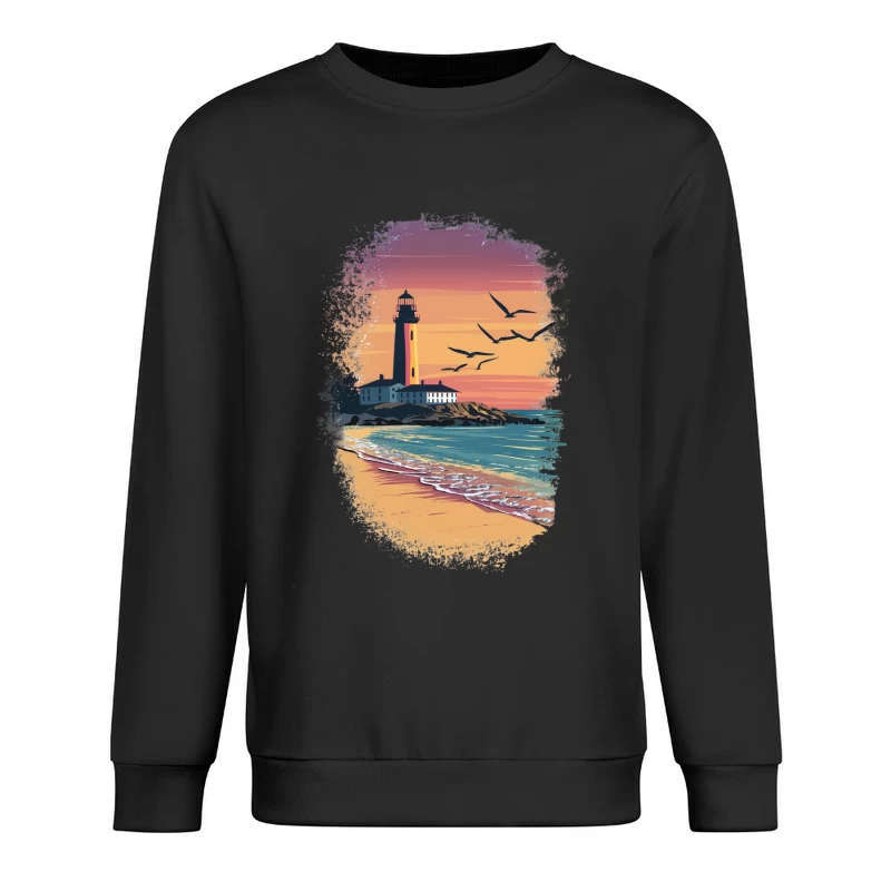 Paysage de phare au coucher du soleil Homme Sweat-shirt à enfiler