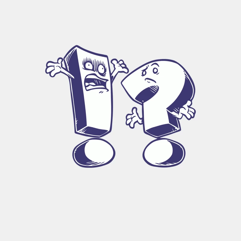Animated Objects with Surprised Expressions: A Simple Cartoon Drawing Male Tank Top