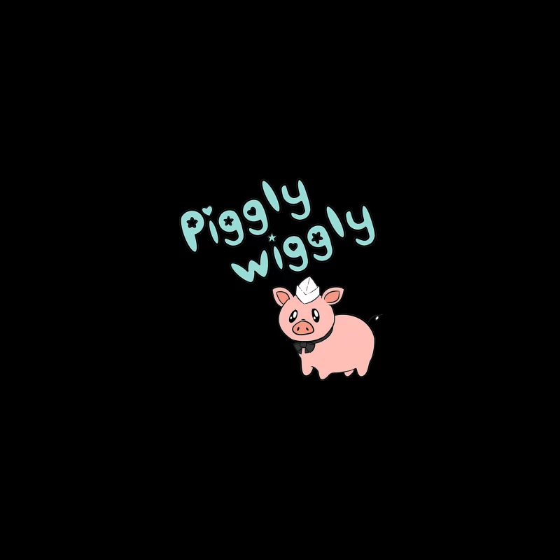 Cute Cartoon Pig with "Piggly Wiggly" Text Coffee Mug