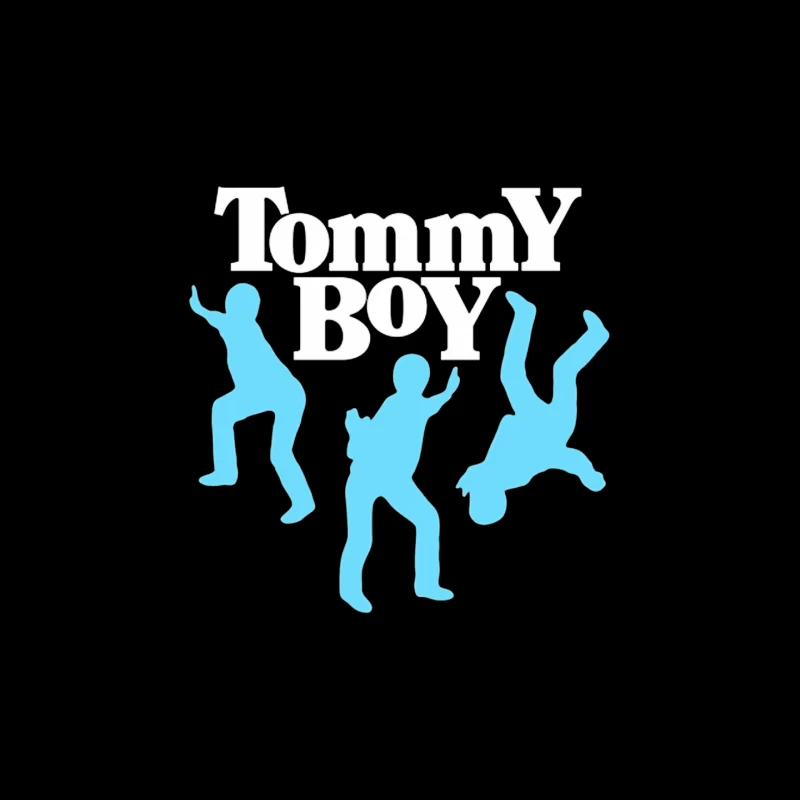 Tommy Boy Logo with Dancing Blue Silhouettes Mouse Pad