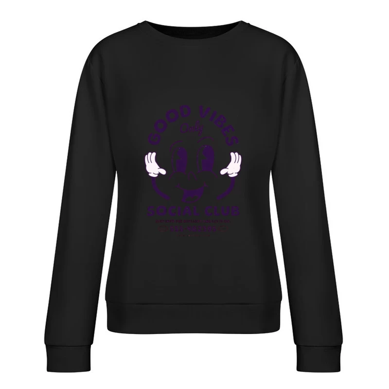 Design Club Bonne Vibe Femme Sweat-shirt à enfiler