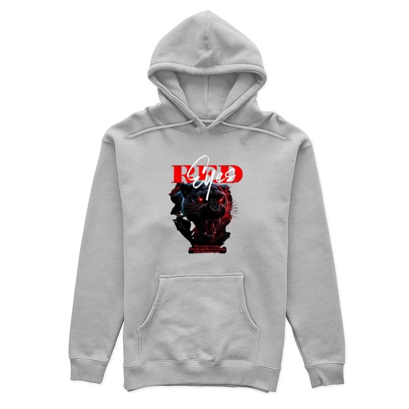 Menacing Black Panther Horror Art Design Female Pullover Hoodie