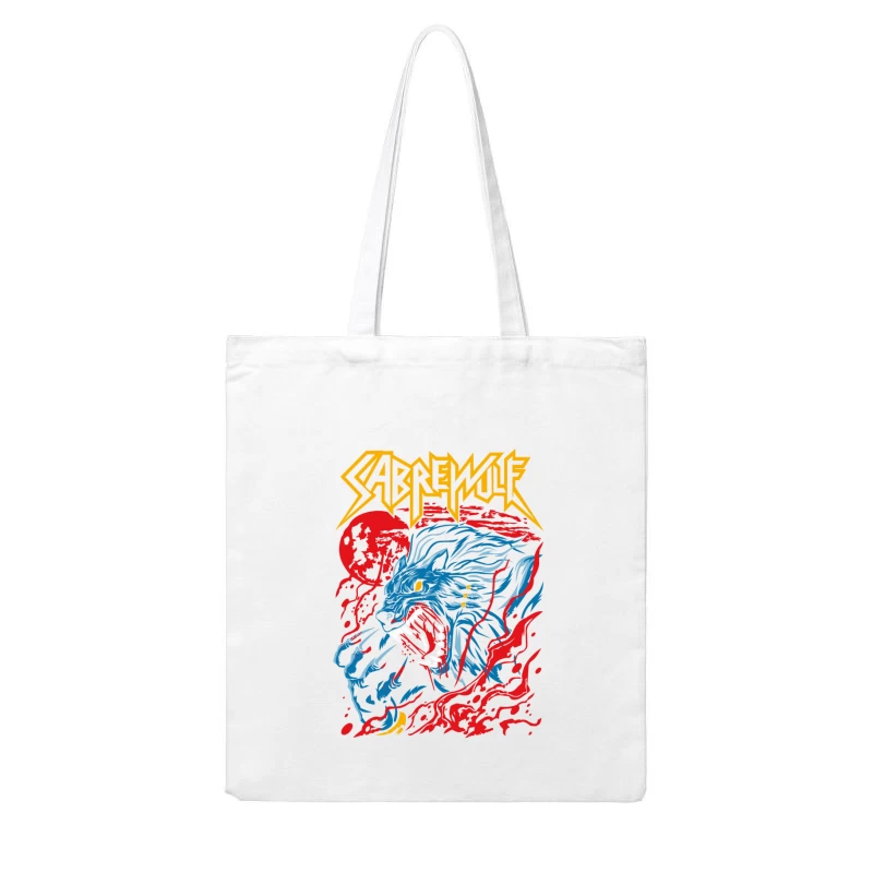 Sabrewulf Graphic Art Illustration Cotton Tote Bag