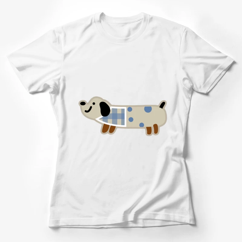 Illustration d'un chien joyeux à pois Femme T-Shirt