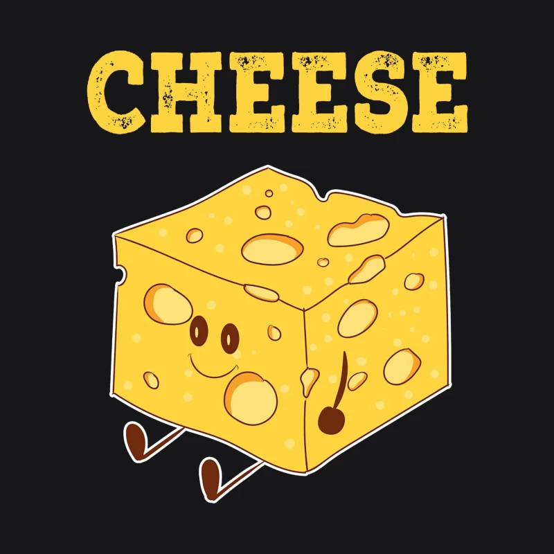 Lustiger Käse-Charakter Illustration Damen Pullover Hoodie